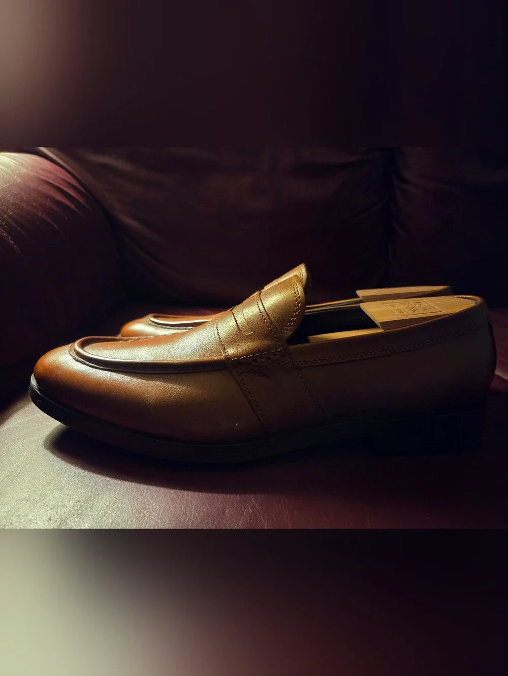 Cole Haan Jefferson Grand Penny Loafers Mens 10.5 British Tan Shoes Lightly Used